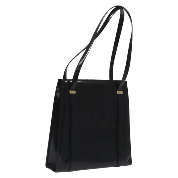 GUCCI Shoulder Bag Patent Leather Black Gold 001 1781 001 1781 - Picture 1 of 12